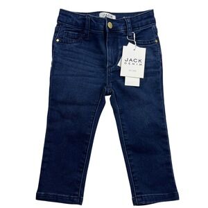 Janie and Jack Denim Jeans Skinny Dark Blue Wash Size 12-18 Months NWT